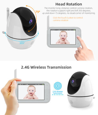 Монитора младенца PTZ цифров кнопка касания экрана 4,5 дюймов беспроводного долгосрочная